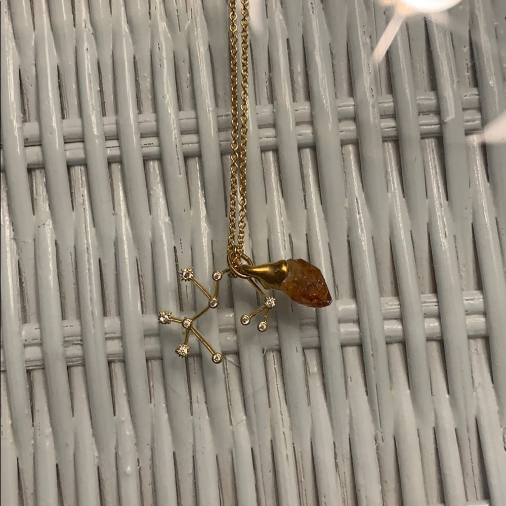 Sagittarius and November birth stone necklace